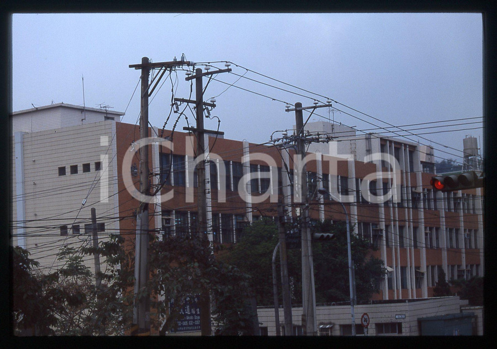 Power lines and traffic jam - TAIPEI 1989 35 mm vintage slide