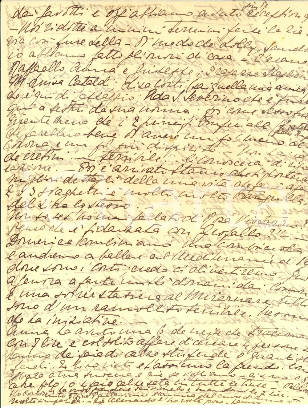 Manoscritto, lettera originale 1926 GENOVA MULTEDO Maria CANTONO DI CEVA in villeggiatura dai nobili GAVOTTI 1