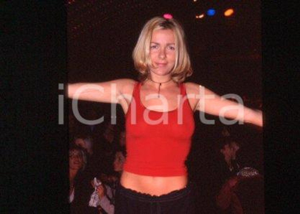 PAOLETTA - RADIO ITALIA disc jockey & radio host 1996 ca * 35mm vintage slide 14