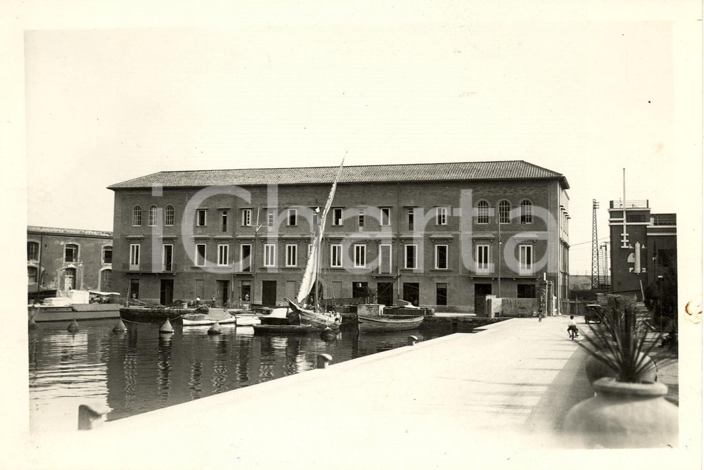 Fotografia d'epoca originale 1935 circa NAPOLI Il porto di IMMACOLATELLA NUOVA 1