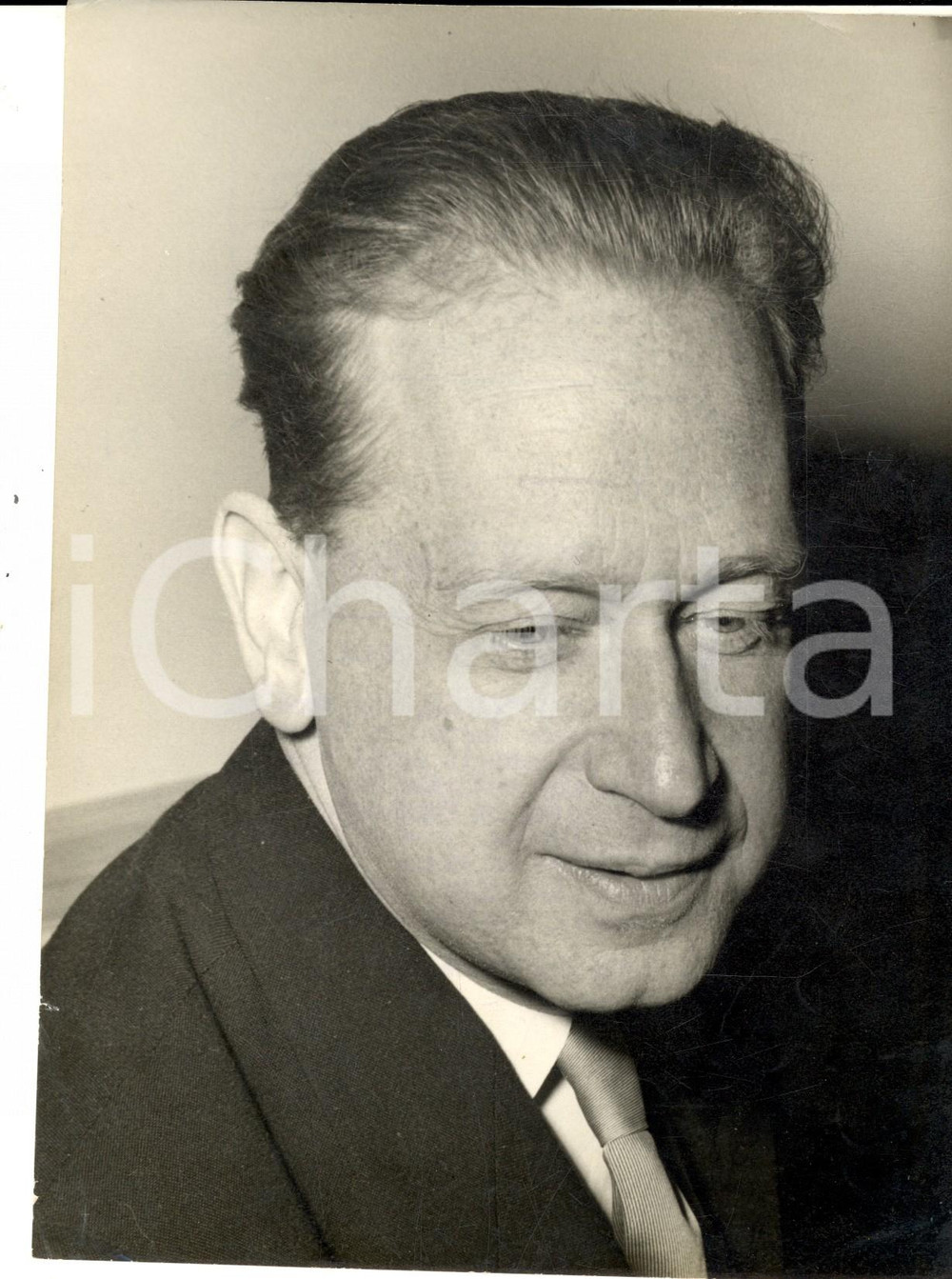 Fotografia d epoca originale 1953 ROMA Ritratto di Dag HAMMARSKJOLD segretario NAZIONI UNITE Foto 1