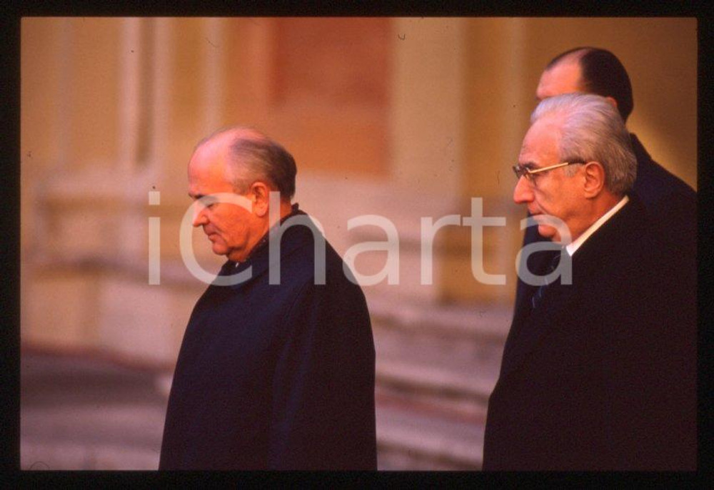 35mm vintage slide* 1989 ROMA QUIRINALE Francesco COSSIGA Michail GORBACHEV (17)