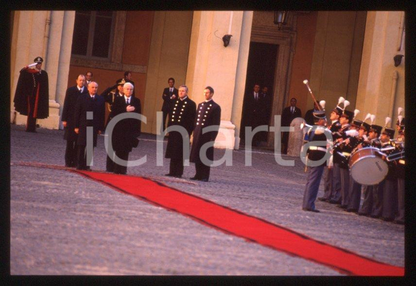 Fotografia d epoca originale 35mm vintage slide 1989 ROMA QUIRINALE Francesco COSSIGA Michail GORBACHEV 21 1