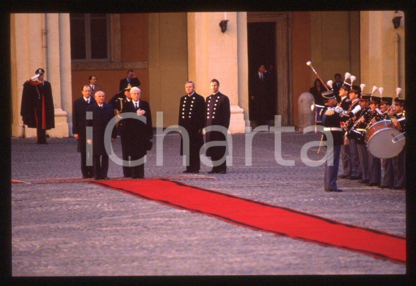 Fotografia d epoca originale 35mm vintage slide 1989 ROMA QUIRINALE Francesco COSSIGA Michail GORBACHEV 24 1