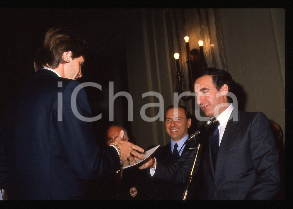 35mm vintage slide* 1988 MILANO Silvio BERLUSCONI Filippo GALLI Paolo PILLITTERI