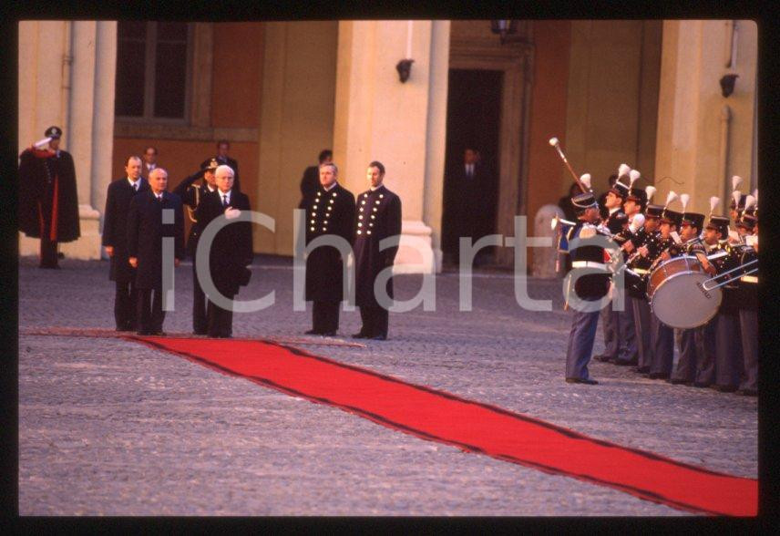 Fotografia d epoca originale 35mm vintage slide 1989 ROMA QUIRINALE Francesco COSSIGA Michail GORBACHEV 36 1