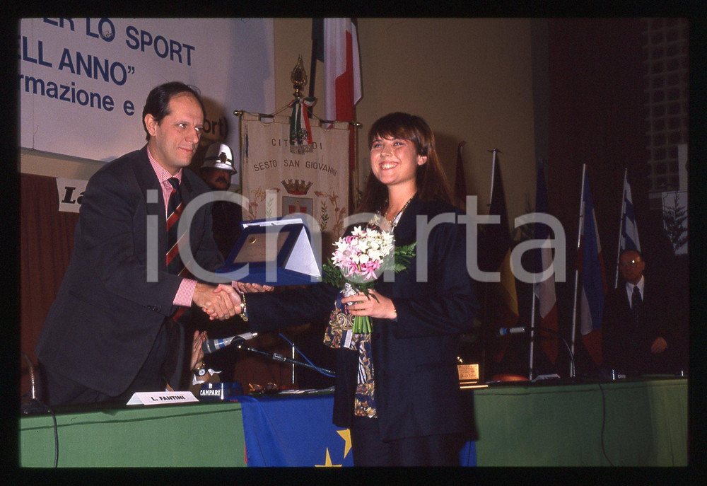 35mm vintage slide* 1995ca SESTO SAN GIOVANNI Alessandra TONIOLI Loris FANTINI 2
