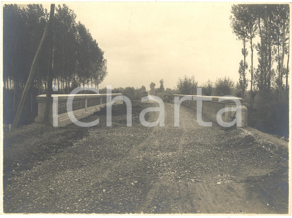 Fotografia d'epoca originale 1933 SILIGO (SS) Bonifica altipiano Ponte sul colatore *Fotografia ANIMATA 1