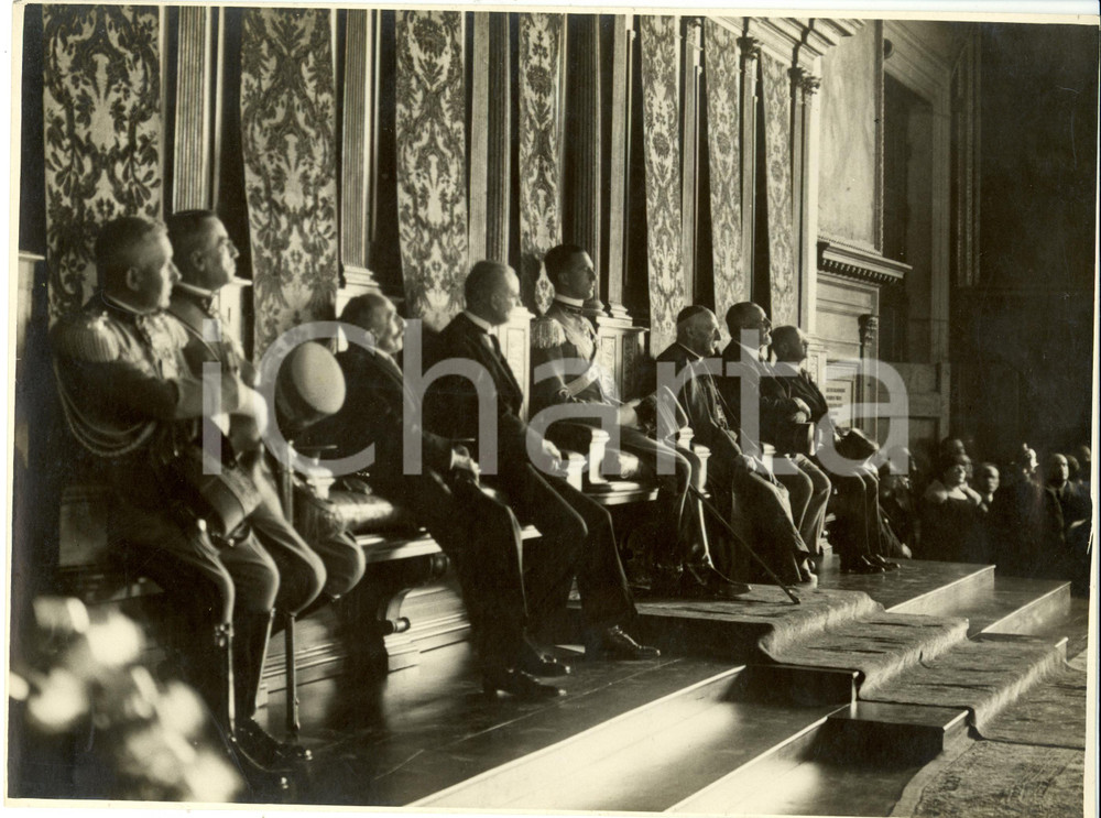 Fotografia d epoca originale 1930 ca VENEZIA Principe UMBERTO II trono dogale e autoritÃ  supreme Fotografia 1