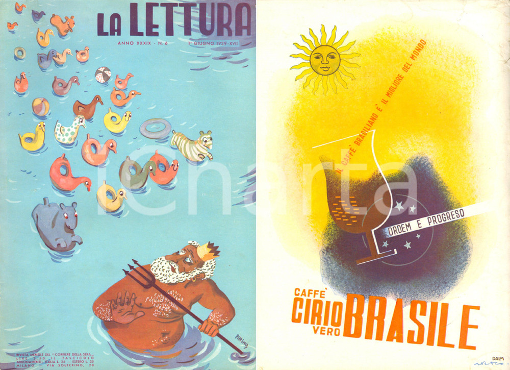 Giornale, rivista storica 1939 LA LETTURA Gabriele D ANNUNZIO ignoto Rivista ILLUSTRATA Anno XXXIX nÂ°6 1