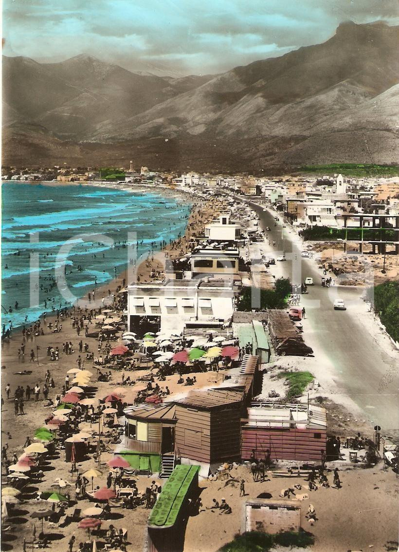 Cartolina originale da collezione 1965 MARINA DI MINTURNO LT Panorama Monte D ARGENTO Lungomare Cartolina FG VG 1