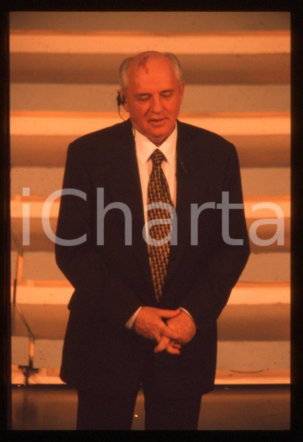 Fotografia d epoca originale 35mm vintage slide 1999 FESTIVAL DI SANREMO Michail GORBACHEV ospite 4 1
