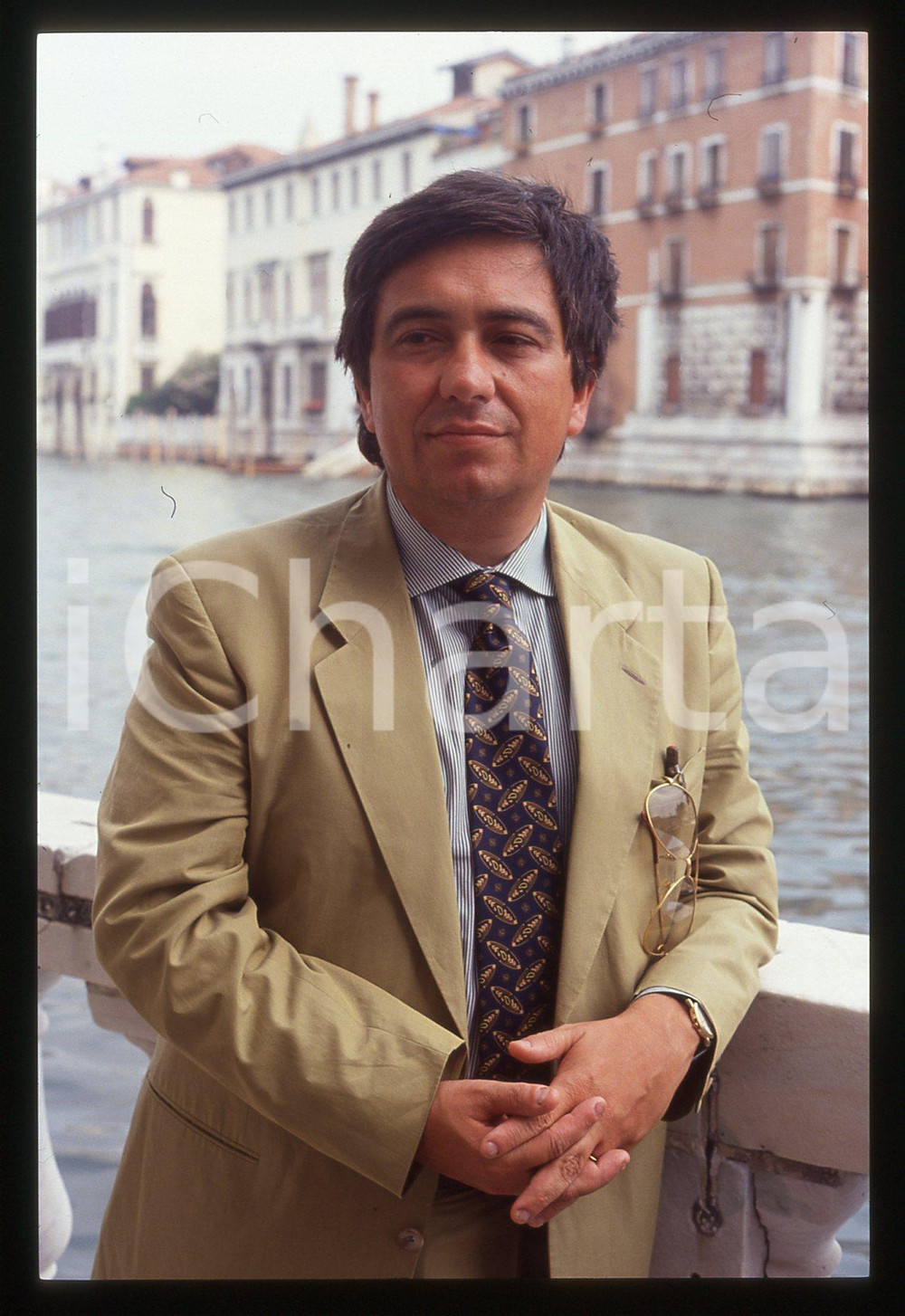 35mm vintage slide* 1991 VENEZIA Renato MINORE ritratto dello scrittore (5)