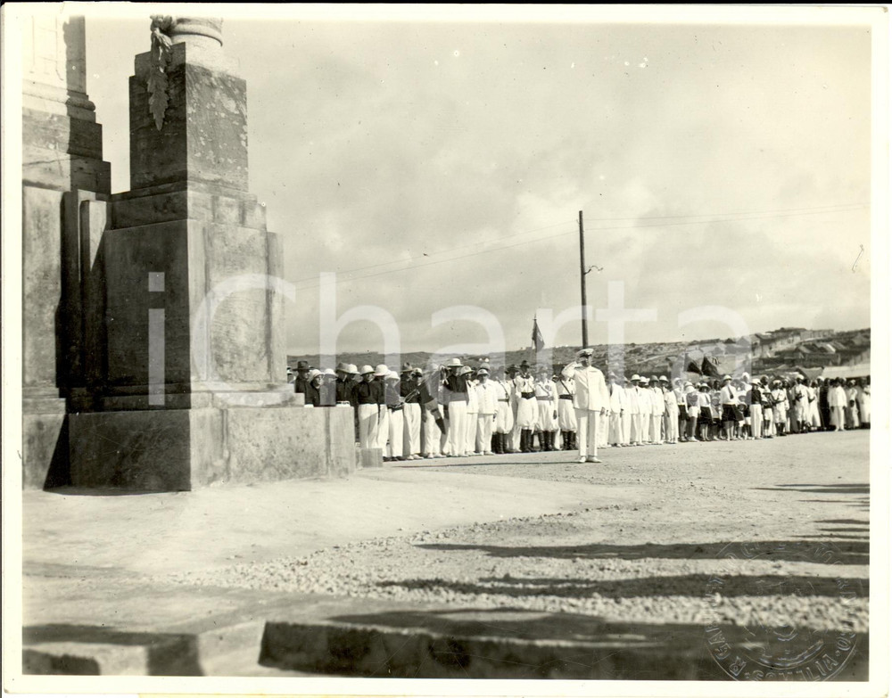 Fotografia d epoca originale 1930 MOGADISCIO Somalia Celebrazioni anniversario entrata in guerra Foto 1