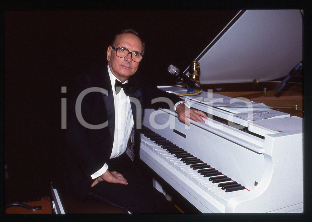 35mm vintage slide* 1995ca ITALIA MUSICA Ennio MORRICONE Ritratto al pianoforte