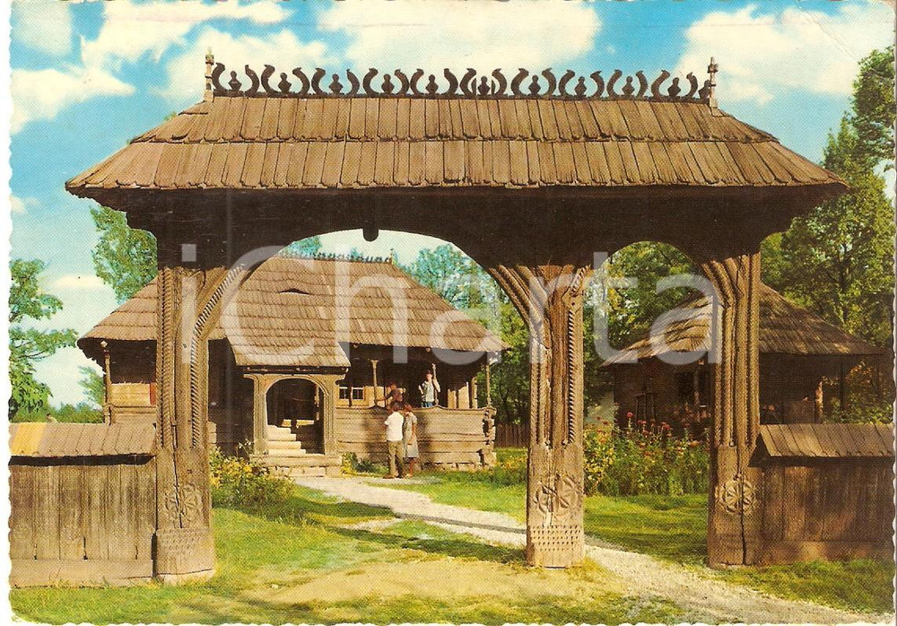 Cartolina originale da collezione 1966 BUCAREST ROMANIA Village Museum  Muzeul satului Cartolina FG VG 1