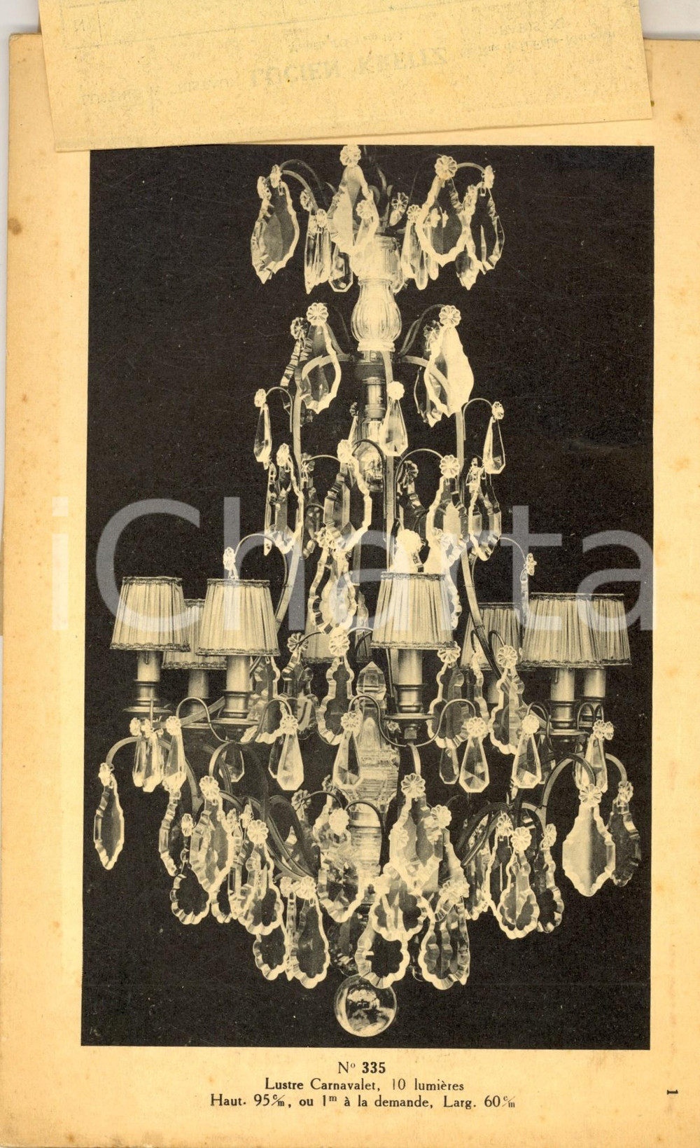 Materiale pubblicitario d’epoca 1925 ca PARIS Lustres à cristaux LUCIEN KREITZ Catalogue ILLUSTRE  VINTAGE 12 pp 1