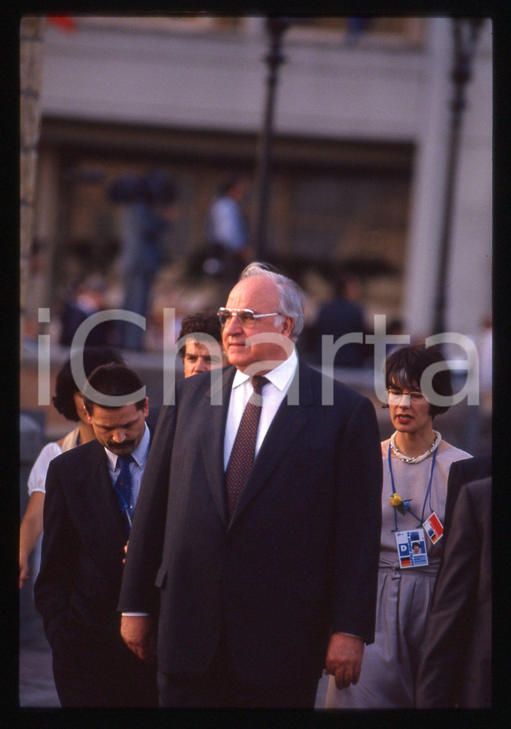 35mm vintage slide* 1990 ca ITALIA Helmut KOHL ritratto del cancelliere CDU (5)
