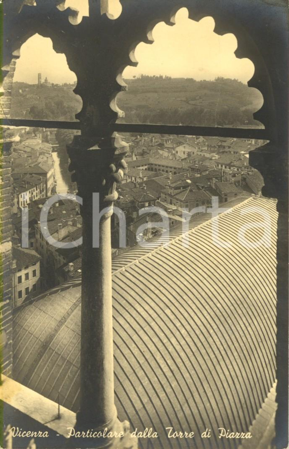 Cartolina originale da collezione 1942 VICENZA Scorcio della cittÃ  dalla torre BISSARA *Cartolina postale FP NV 1