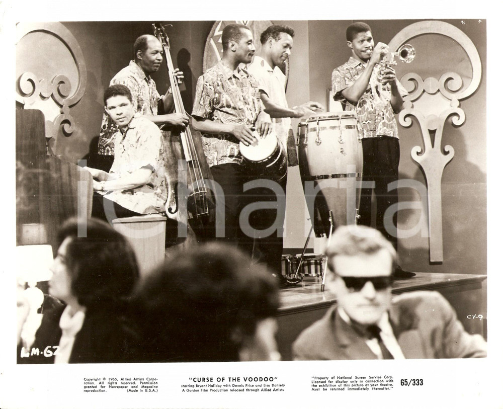Fotografia d epoca originale 1965 CURSE OF THE VOODOO Concerto al TIKI BAR Regia di Lindsay SHONTEFF Foto 1