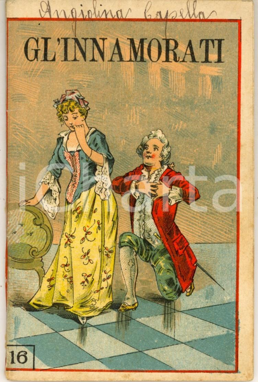 Libro, pubblicazione d epoca 1890 ca TEATRO Carlo GOLDONI Gl innamorati Ed. Giovanni GUSSONI MILANO 1