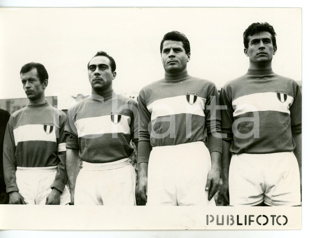 1956 NAPOLI CALCIO Nazionale ITALIA B Bruno PESAOLA Giuseppe FARINA Celso POSIO