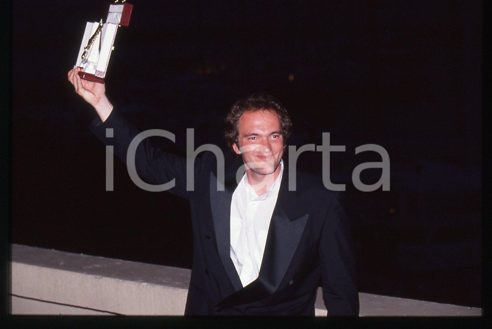 35mm vintage slide* 1994 CANNES - Quentin TARANTINO vincitore PALMA D'ORO (2)