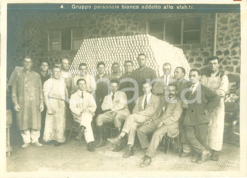Fotografia d epoca originale 1936 ETIOPIA AOI ? Azienda agricola coloniale italiana Il personale Foto gruppo 1