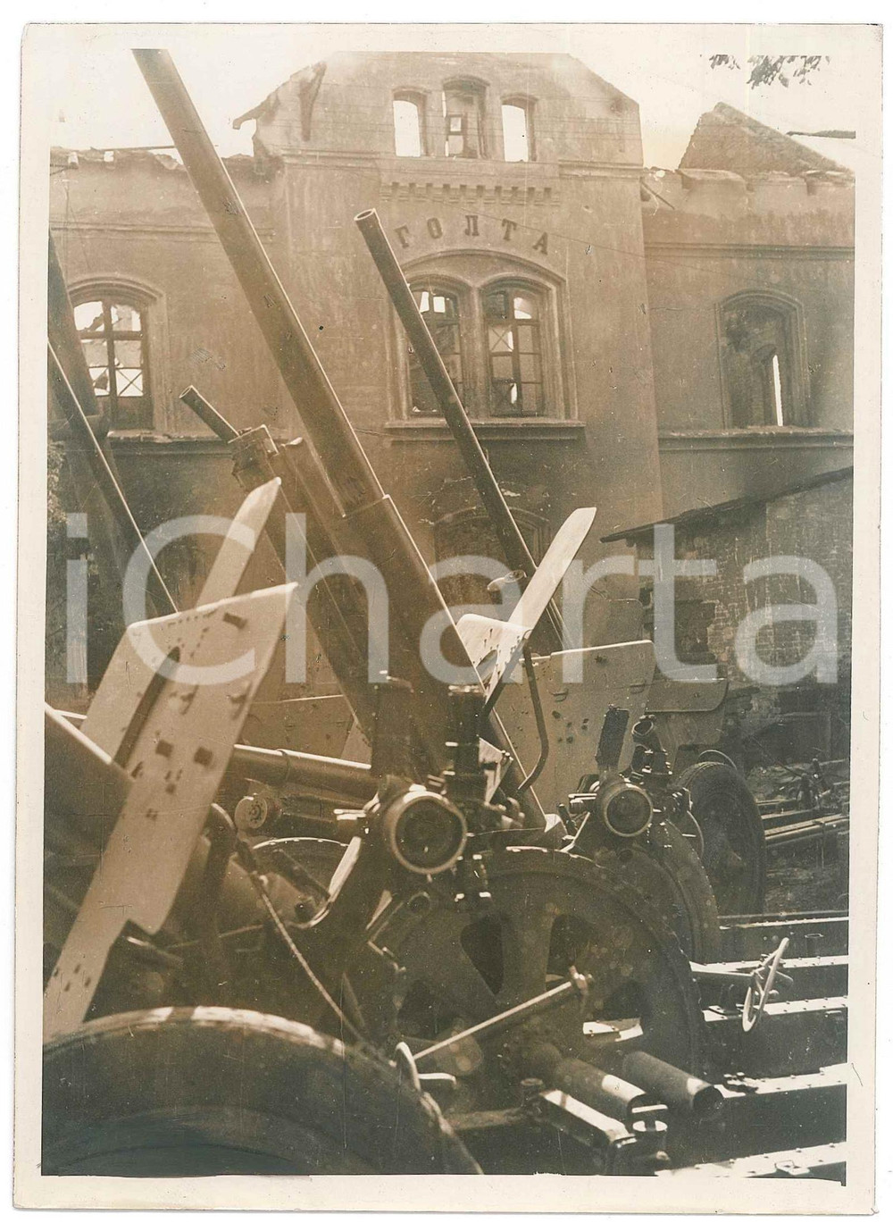 Fotografia d epoca originale 1941 WW2 URSS  CSIR  Materiale bellico requisito dagli italiani  Foto 1