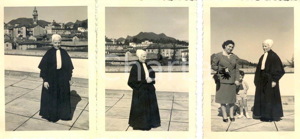 Fotografia d epoca originale 1950 ca VARESE Lotto 3 foto ZIA CRISTINA su terrazza panoramica 7 x 10 cm 1