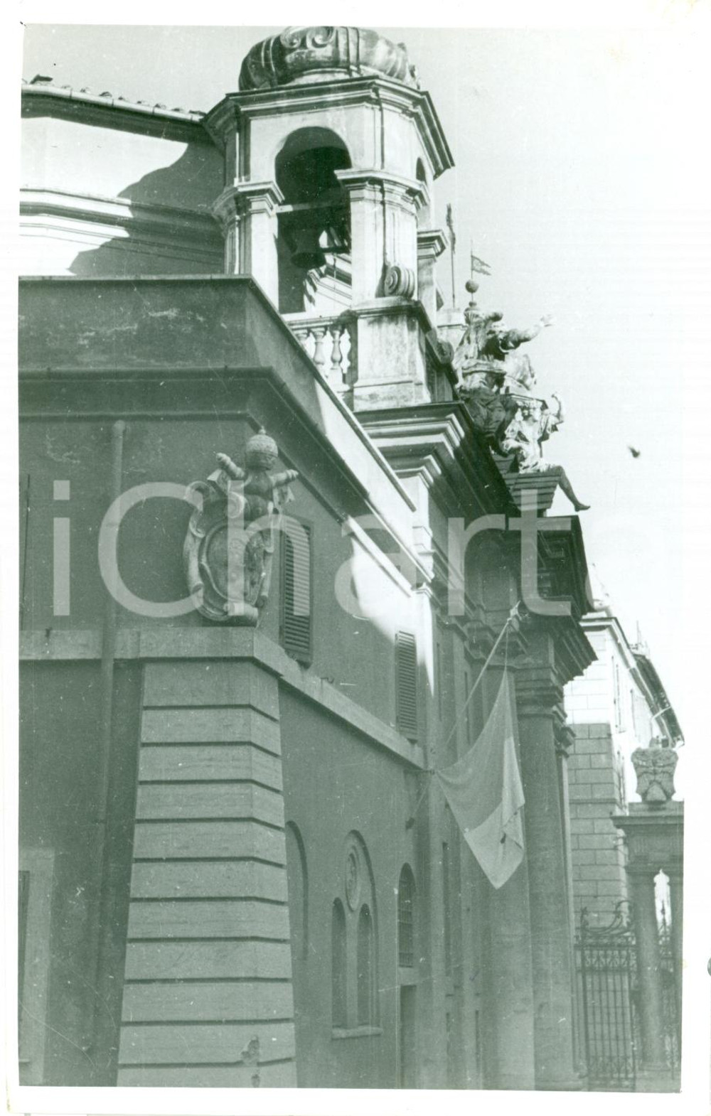 Fotografia d epoca originale 1939 CITTA  DEL VATICANO Bandiere a mezz asta per morte PIO XI Fotografia 1