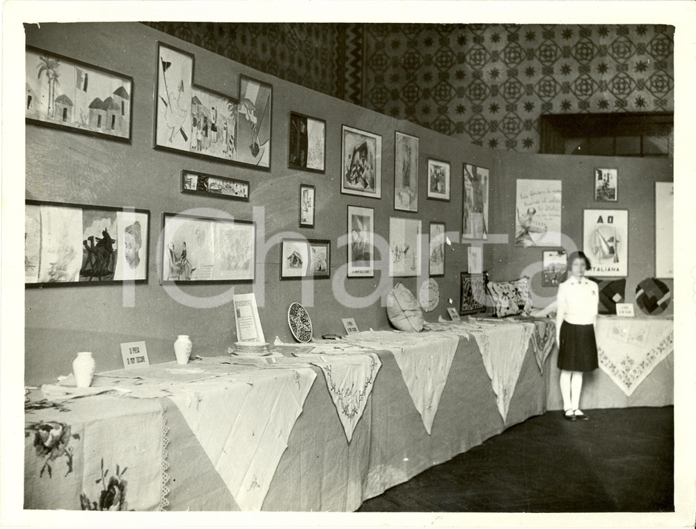 Fotografia d epoca originale 1936 MILANO Castello SFORZESCO Agonali dell arte ONB  Angolo mostra Fotografia 1