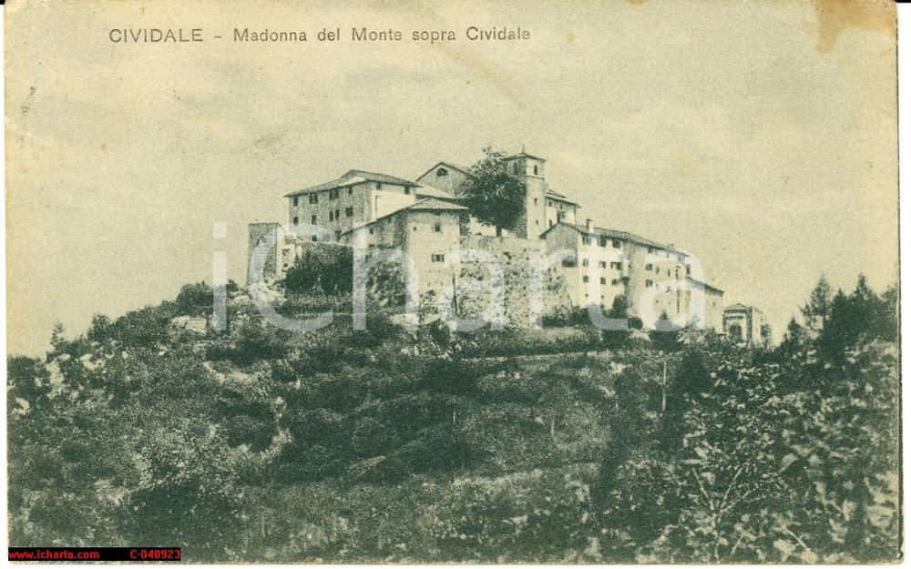 Cartolina originale da collezione 1925 Cividale Friuli  Madonna del Monte Veduta 1