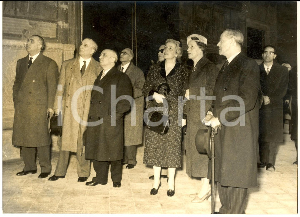 1957 ROMA Chiesa San Lorenzo - Autorità alla Messa per Alcide DE GASPERI *Foto 