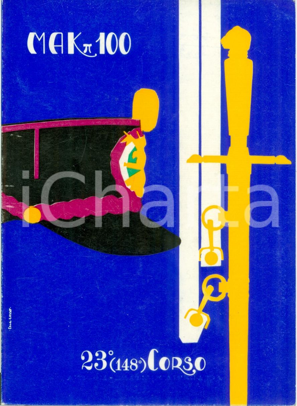 Oggetto da collezione cartaceo 1966 Accademia Militare MODENA Biglietto Mak P 100 (2) 1