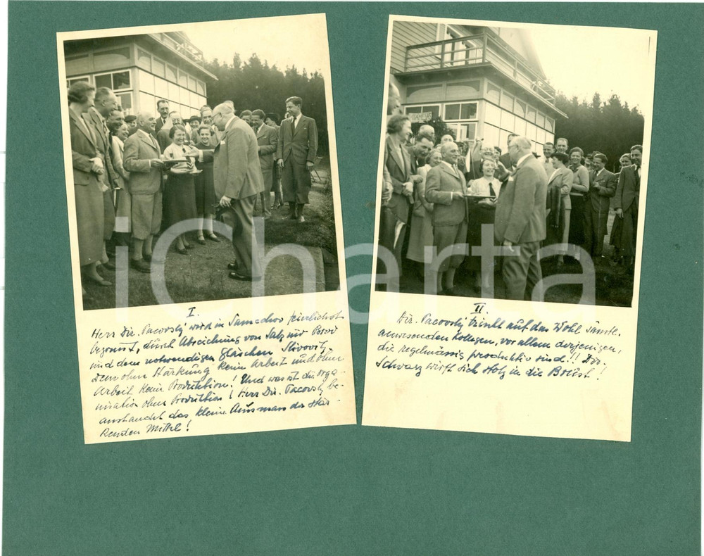 Fotografia d epoca originale 1937 PRAGA Leopold PACOVSKY brinda con la RAS 2 foto 1