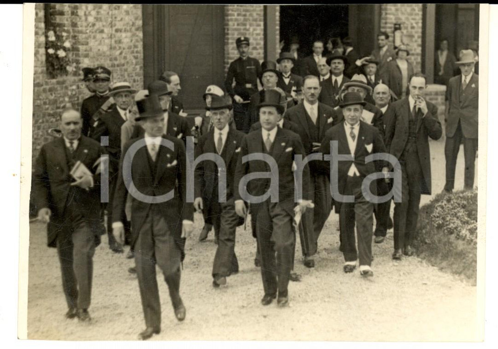 Fotografia d epoca originale 1930 ca MILANO Fiera Campionaria  I podestÃ  d Italia in visita Foto 13x10 cm 1
