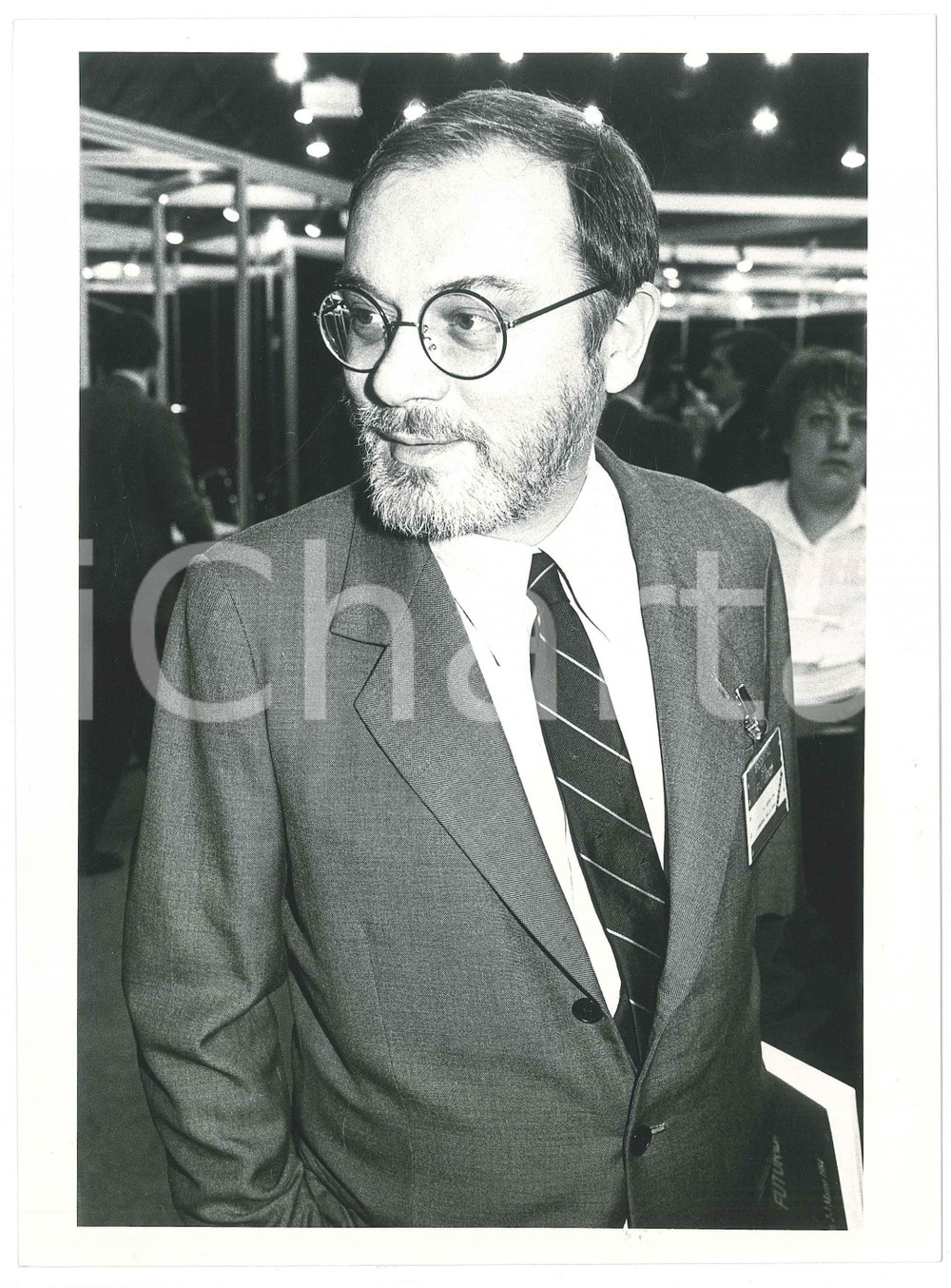 Fotografia d epoca originale 1985 COSTUME ITALIA Giornalista Piero OSTELLINO Ritratto  Foto 18x24 cm 7 1