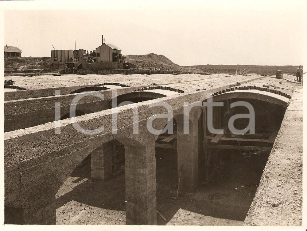 Fotografia d'epoca originale 1935 SALICE SALENTINO LE Copertura serbatoio SAN PAOLO 1