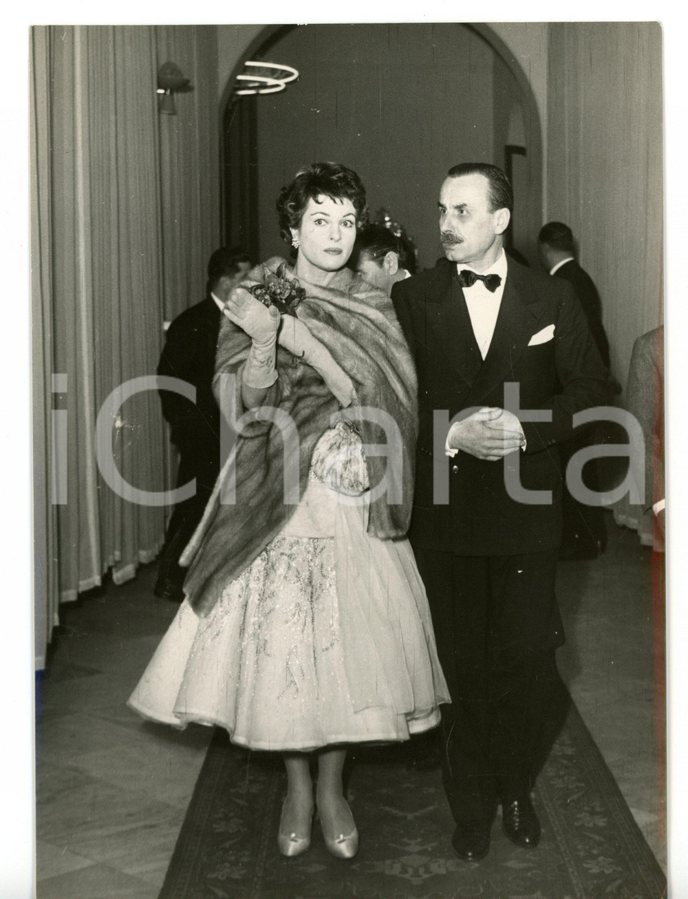 1957 PALERMO Villa Igiea - Silvana PAMPANINI con Vittorio FOSCHINI *Foto 13x18