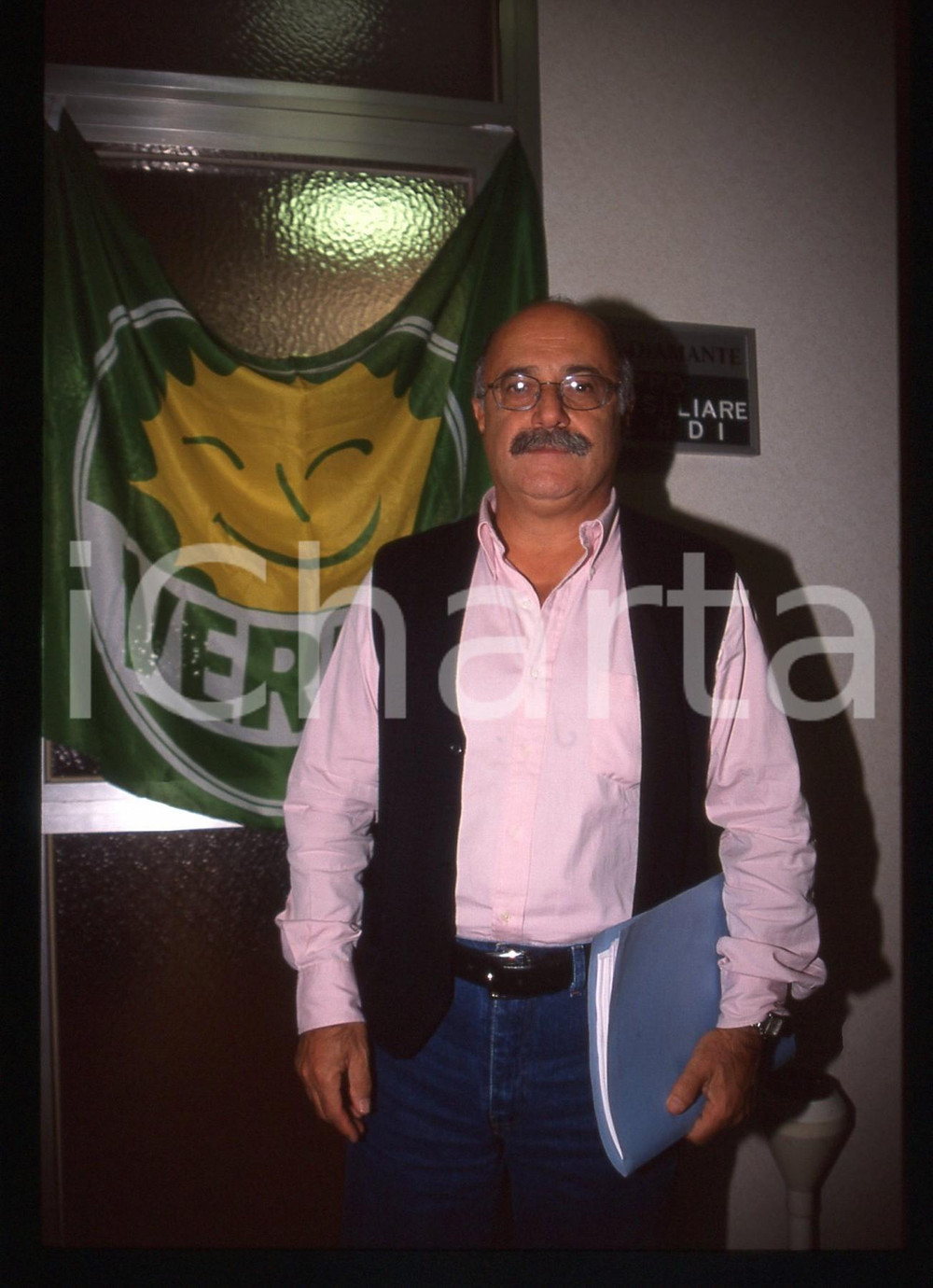 Fotografia d epoca originale 35mm vintage slide 2000ca POLITICA Massimo SCALIA Ritratto del deputato VERDI 1 1