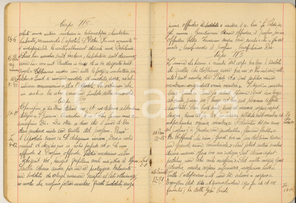 Oggetto da collezione cartaceo 1926 MONZA Quaderno Camillo BOFFITTO  Esercizio di perfezione e virtù cristiane 1