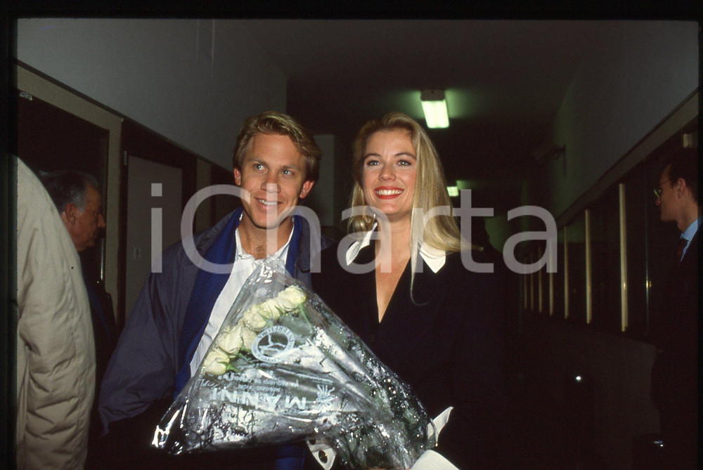 35mm vintage slide* 1990 ca ITALIA Katherine KELLY LANG Skott SNIDER Ritratto 1