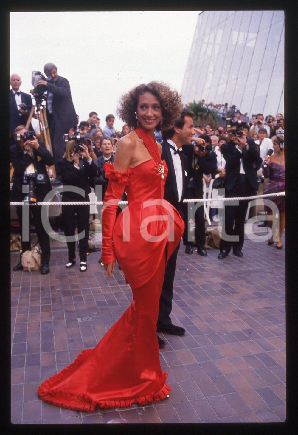 35mm vintage slide* 1988 CANNES Marisa BERENSON Bernard MONTIEL (1)