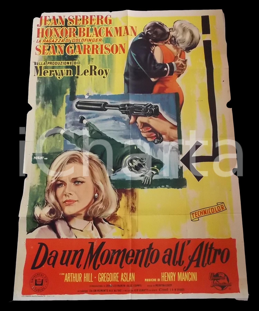 Materiale cinematografico d’epoca 1965 DA UN MOMENTO ALL ALTRO Jean SEBERG Honor BLACKMAN Arthur HILL Manifesto 1