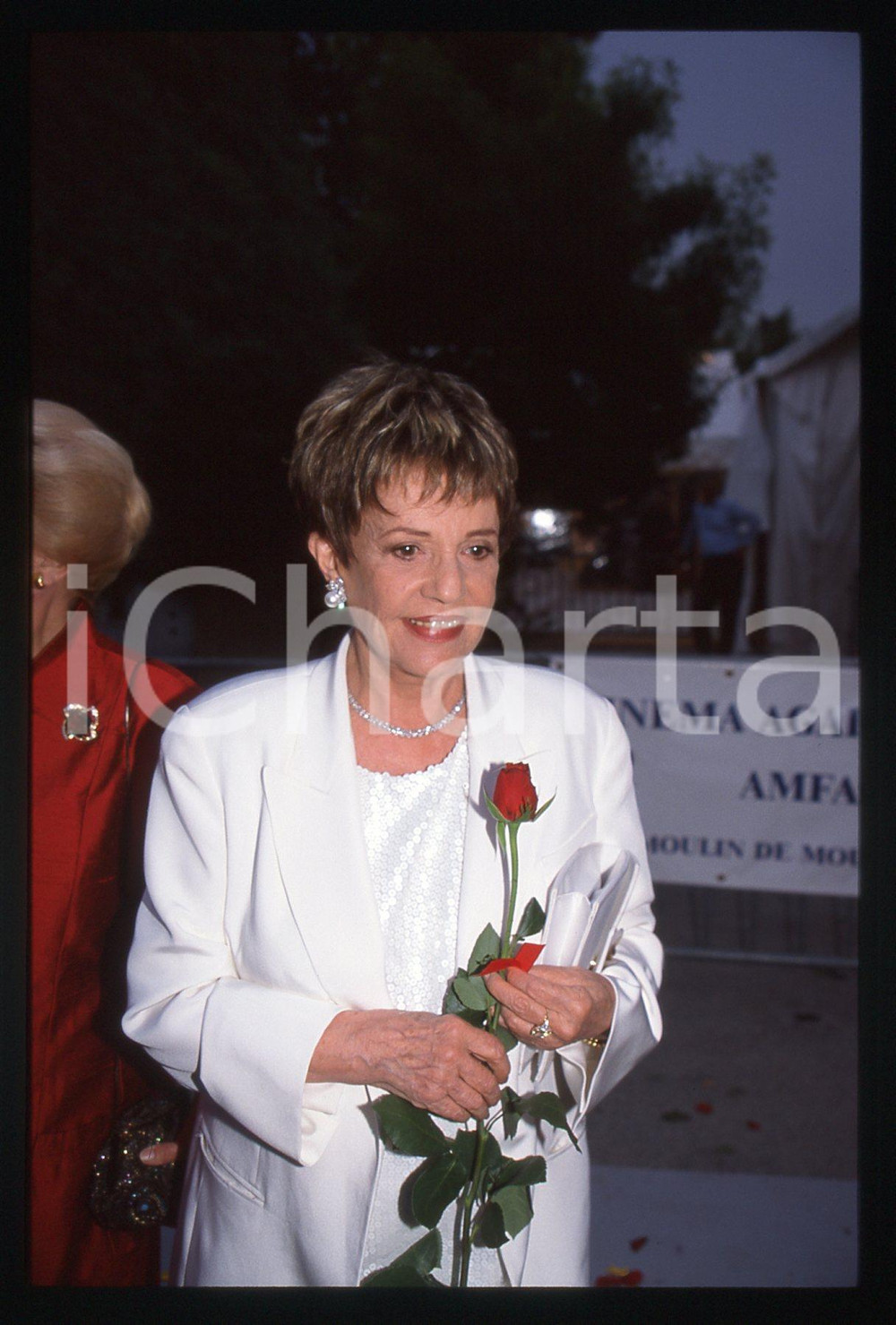 35mm vintage slide* 1998 MOUGINS Jeanne MOREAU AmfAR Cinema against AIDS Gala