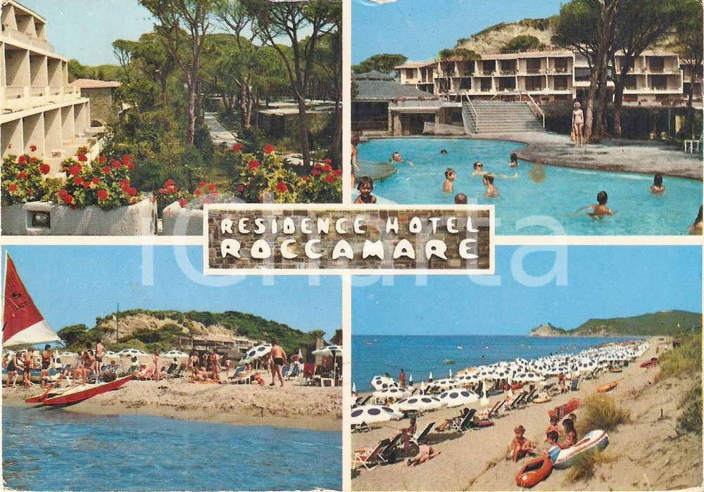 Cartolina originale da collezione 1975 CASTIGLIONE DELLA PESCAIA GR Residence Hotel Roccamare Cartolina FG VG 1