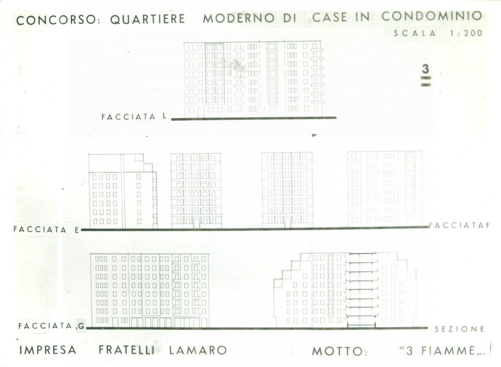 Fotografia d epoca originale 1938 MILANO EDILIZIA POPOLARE Case in condominio progetto F.lli LAMARO Foto 1