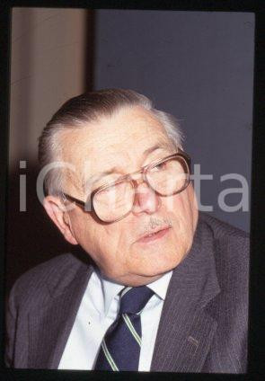 35mm vintage slide* 1990 ca MILAN Nobel Prize winner James M. BUCHANAN (24)