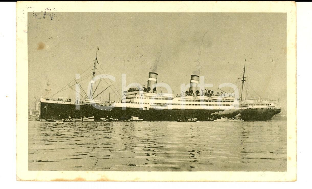 Cartolina originale da collezione 1920 ca LLOYD SABAUDO Transatlantico CONTE ROSSO Cartolina TORNIELLI FP VG 1
